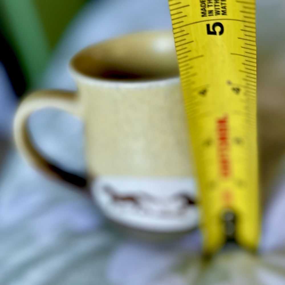 VTG Pottery Rustic Handmade Galloping Horses Western Kitchenware Dining Cup Mug - Picture 7 of 9
